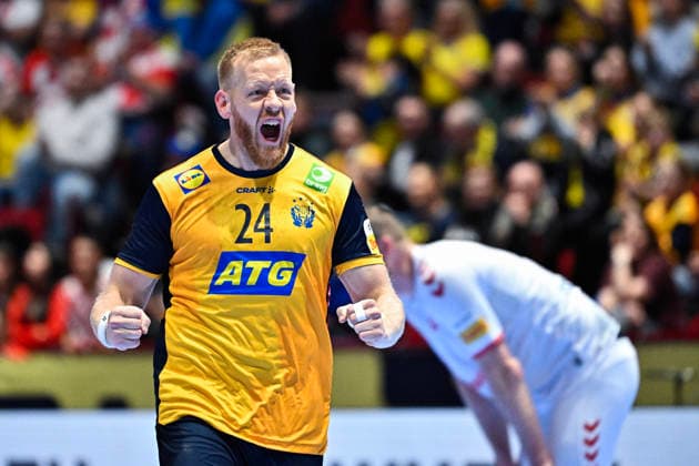 MALMÖ, SWEDEN 20260128 Swedens Jim Gottfridsson during the European Handball Championship middle round match between Switzerland and Sweden in Malmö Arena, Malmö, Sweden, January 28, 2026 MALMÖ SWEDEN x50090x  Copyright: xJohanxNilsson TTx HANDBOLLS-EM 2026 SCHWEIZ-SVERIGE
