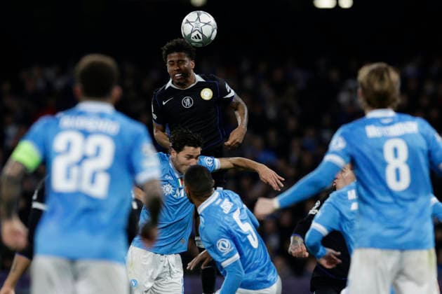 UCL MD8 SSC Napoli vs Chelsea Chelsea s Brazilian midfielder Andrey Santos During match UEFA Champions League 2025 26 League Phase MD8 SSC Napoli vs Chelsea at Stadio Maradona on January 28, 2026. _BPH7511 Copyright: xAntonioxBalascox
