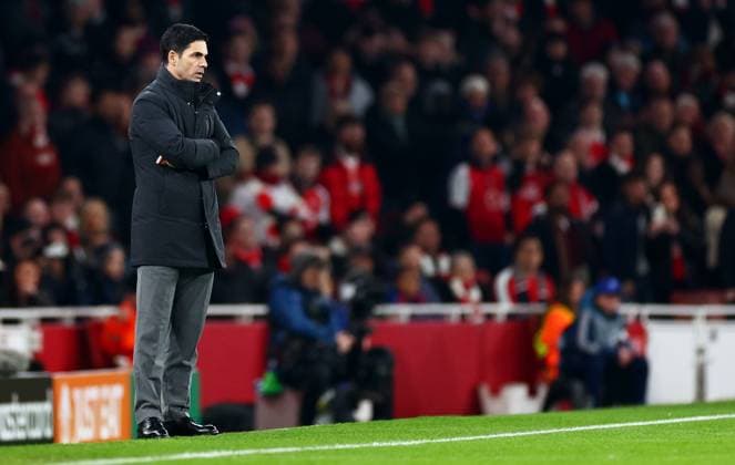 Arsenal Manager Mikel Arteta. Arsenal v Kairat Almaty, UEFA Champions League, Group Stage, Football, Emirates Stadium, London, UK - 28 Jan 2026London Emirates Stadium United Kingdom EDITORIAL USE ONLY No use with unauthorised audio, video, data, fixture lists, club league logos or live services. Online in-match use limited to 120 images, no video emulation. No use in betting, games or single club league player publications. Copyright: xJamesxMarsh Shutterstockx 16429471ah
