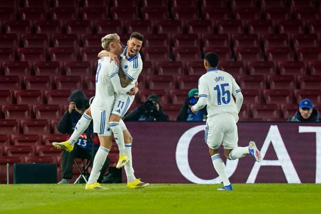 ESP: FC Barcelona, Barca v FC Copenhague. UEFA Champions League. Matchday 8. Viktor Claesson of FC Copenhague celebrates the 0-1 during the UEFA Champions League match, match day 8, between FC Barcelona and FC Copenhague, Spotify Camp Nou Stadium on January 28, 2026 in Barcelona, Spain. kpng Copyright: xSergioxRuizx xImagox PS_260128_BAR_COP_006