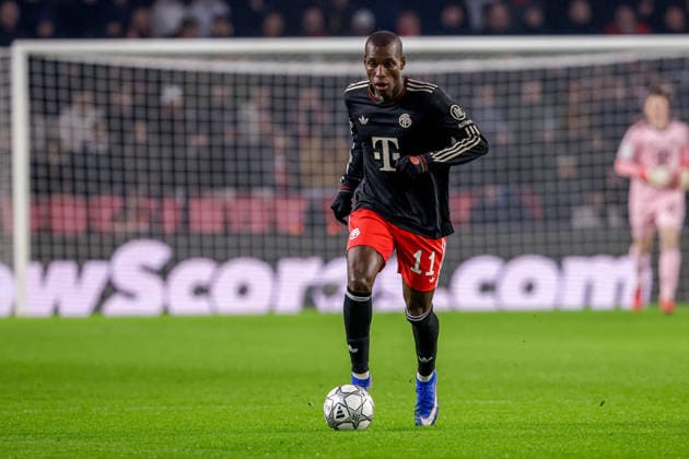 2026-01-28 PSV Eindhoven v FC Bayern Munich - UEFA Champions League 2025 26 League Phase MD8 EINDHOVEN, NETHERLANDS - JANUARY 28: Nicolas Jackson of FC Bayern Munich runs with the ball during the UEFA Champions League 2025 26 League Phase MD8 match between PSV Eindhoven and FC Bayern Munich at Philips Stadion on January 28, 2026 in Eindhoven, Netherlands. Eindhoven Philips Stadion Netherlands Content not available for redistribution in The Netherlands directly or indirectly through any third parties. Copyright: xBroerxvanxdenxBoomx