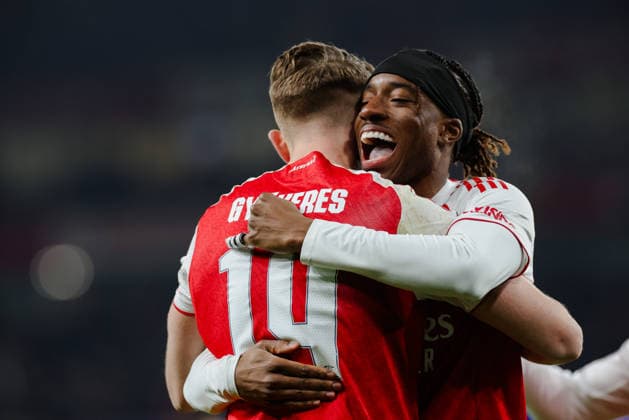 Champions League 2025 26 League Stage Arsenal v Kairat Almaty Emirates Stadium 28.01.2026 Viktor Gyökeres of Arsenal scores and celebrates 1-0 Champions League 2025 26 League Stage Arsenal v Kairat Almaty Emirates Stadium 28.01.2026 Photograph By Marc Aspland The Times  Copyright: xMarcxAsplandx NINTCHDBPICT001054811541