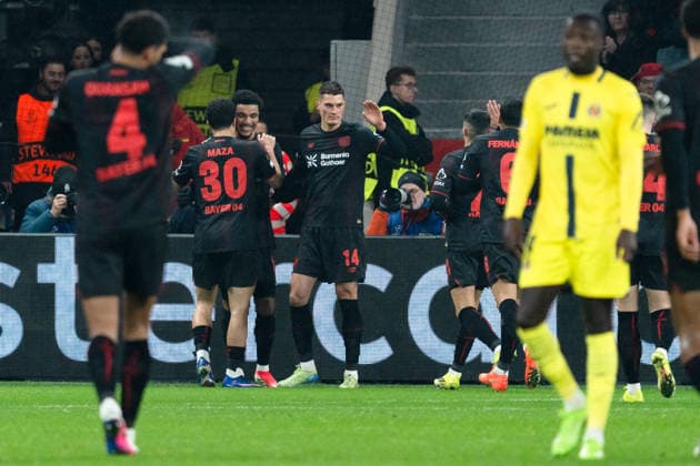 UEFA Champions League 2025 26 Bayer 04 Leverkusen vs Villarreal CF 8 Matchday of the league phase Wednesday, 28 01 2026 BayArena Nordrhein Westfalen, Germany Goal for 1 0 by Malik Tillman 10 Cheers Joy Emotions Goal celebration Copyright: xCelinaxLeiersx