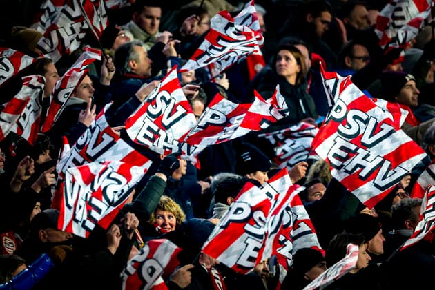 Supporters of PSV Eindhoven during the match PSV Eindhoven vs FC Bayern Munchen at the Philips stadium for the Champions League League phase Matchday 8 season 2025 2026 in EINDHOVEN, Netherlands on 28 01 2026,