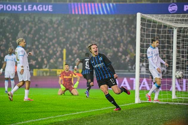 Club Brugge v Marseille - UEFA Champions League BRUGGE, BELGIUM - JANUARY 28 : Vermant Romeo forward of Club Brugge celebrating scoring a goal (2-0) during the UEFA Champions League 2025 26 League Phase MD8 match between Club Brugge and Marseille on January 28, 2026 in Brugge, Belgium, 28 01 2026 Brugge Belgium  Copyright: xJanxDexMeuleneirx