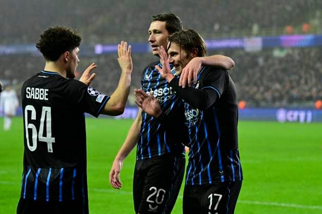 Club Brugge v Marseille - UEFA Champions League BRUGGE, BELGIUM - JANUARY 28 : Vermant Romeo forward of Club Brugge celebrates after scoring during the UEFA Champions League 2025 26 League Phase MD8 match between Club Brugge and Marseille on January 28, 2026 in Brugge, Belgium, 28 01 2026 Brugge Belgium  Copyright: xJanxDexMeuleneirx