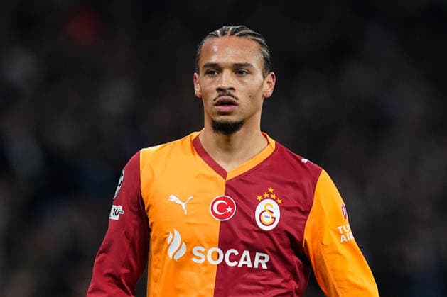 Manchester, England, 28th January 2026. Leroy Sane of Galatasaray during the Manchester City vs Galatasaray UEFA Champions League match at the Etihad Stadium, Manchester. Picture credit should read: Andrew Yates Sportimage EDITORIAL USE ONLY. No use with unauthorised audio, video, data, fixture lists, club league logos or live services. Online in-match use limited to 120 images, no video emulation. No use in betting, games or single club league player publications. SPI_025_AY_Man_City_Galatasaray SPI-4489-0053