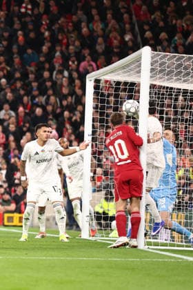 Liverpool v FK QARABAG, Champions League Alexis Mac Allister of Liverpool scores a goal 1-0 during the Champions League match between Liverpool and FK QARABAG at Anfield, Liverpool, UK on 28 January 2026. Liverpool Anfield Merseyside UK Editorial use only , Copyright: xRyanxBrownex PSI-23643-0027