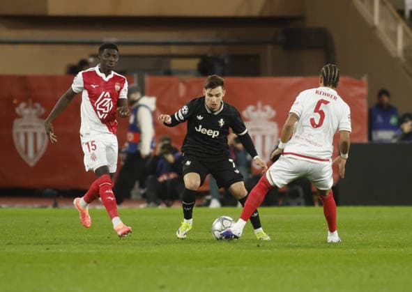 Francisco Conceicao of Juventus FC during the Uefa Champions League 2025 26 season football match between AS Monaco and Juventus FC on 28 January 2026 at Stade Louis II, Monaco, Photo Nderim KACELI  Copyright: xNderimxKaceli IPAxSportx xipa-agency.netx xx IPA_70670533 IPA_Agency_IPA70670533