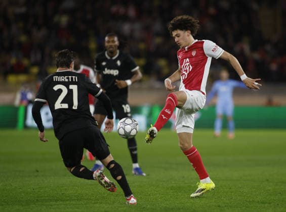 Maghnes Akliouche of AS Monaco during the Uefa Champions League 2025 26 season football match between AS Monaco and Juventus FC on 28 January 2026 at Stade Louis II, Monaco, Photo Nderim KACELI  Copyright: xNderimxKaceli IPAxSportx xipa-agency.netx xx IPA_70670646 IPA_Agency_IPA70670646