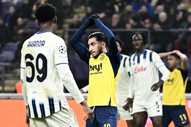 260128 Royale Union Saint-Gilloise vs Atalanta Anouar Ait El Hadj (10) of Union pictured during the Uefa Champions League 8th matchday in the League phase game in season 2025 - 2026 between Royale Union Saint-Gilloise and Atalanta Bergamasca Calcio on January 28 , 2026 in Anderlecht, Belgium. (Photo by Maarten Straetemans isosport) Anderlecht Belgium  Copyright: xMaartenxStraetemansx UNION-ATALANTA_20260128_021