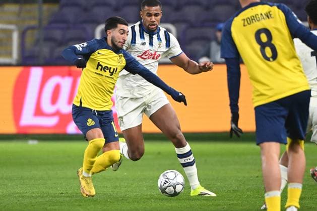 Royale Union Saint-Gilloise v Atalanta - UEFA Champions League BRUSSELS, BELGIUM - JANUARY 28 : Ait El Hadj Anouar midfielder of Union Saint-Gilloise during the UEFA Champions League 2025 26 League Phase MD8 match between Royale Union Saint-Gilloise and Atalanta on January 28, 2026 in Brussels, Belgium, 28 01 2026 Brussels Belgium  Copyright: xVincentxKalutx