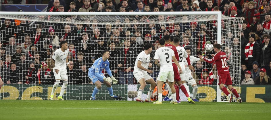 Liverpool v Qarabag, UEFA Champions League, League Phase 28.01.26 Liverpool v Qarabag, UEFA Champions League, League Phase Bradley Ormesher The Times Alexis Mac Allister of Liverpool scores and celebrates scoring his teams opening goal of the match 1-0  Copyright: xBradleyxOrmesherx NINTCHDBPICT001054814691