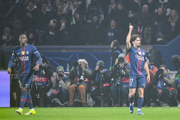 FOOTBALL : Paris Saint Germain vs Newcastle United - Ligue des Champions - Phase de Ligue - JournÃ e 8 - 28 01 2026 Joie des joueurs du Paris SG aprÃ s le but de Vitinha (Paris SG) ParisFrance  Copyright: xBaptistexAutissierx