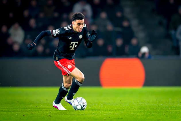 SC Bayern Munchen midfielder Jamal Musiala during the match PSV Eindhoven vs FC Bayern Munchen at the Philips stadium for the Champions League League phase Matchday 8 season 2025 2026 in EINDHOVEN, Netherlands on 28 01 2026,