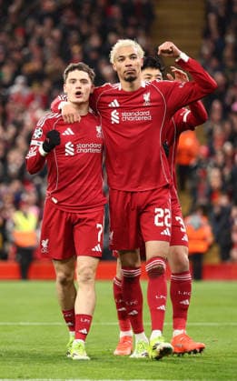 Liverpool v FK QARABAG, Champions League Florian Wirtz of Liverpool celebrates a goal 2-0 during the Champions League match between Liverpool and FK QARABAG at Anfield, Liverpool, UK on 28 January 2026. Liverpool Anfield Merseyside UK Editorial use only , Copyright: xRyanxBrownex PSI-23643-0047