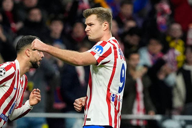 ATLETICO DE MADRID v FK BODO GLIMT. CHAMPIONS LEAGUE 2025 2026. ROUND 8 MATCH. Atletico de Madrid s Alexander Sorloth celebrates goal during Champions League 2025 2026, Round 8 match. January 28 ,2026. (ALTERPHOTOS Acero) MadridSpain  Copyright: xAcerox