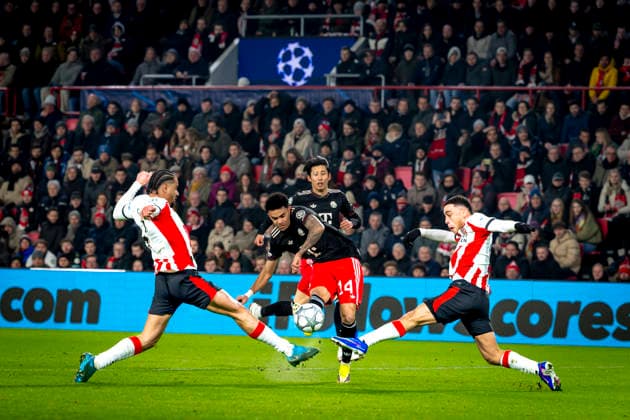 SC Bayern Munchen forwarder Luis Diaz during the match PSV Eindhoven vs FC Bayern Munchen at the Philips stadium for the Champions League phase Matchday 8 season 2025 2026 in EINDHOVEN, Netherlands on 28 01 2026,