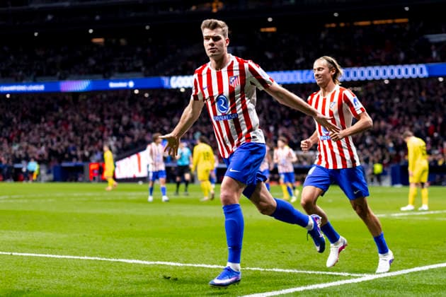 UEFA champions league - Atletico de Madrid vs FK Bodo Glimt MADRID,SPAIN - 28 January:Alexander Sorloth of Atletico de Madrid celebrates a goal during UEFA champions league 2025 26 match between Atletico de Madrid and FK Bodo Glimt at Riyadh Air Metropolitano Stadium. (Photo by Guille Martinez f22photo) Madrid Riyadh Air Metropolitano Stadium Spain Copyright: xGuillermoxMartinezx