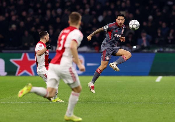 Francis Ortega of Olympiakos Piraeus during the match AFC Ajax Amsterdam vs Olympiacos Piraues at the Johan Cruijff ArenA for the UEFA Champions League season 2025 2026 in AMSTERDAM, Netherlands on 28 january 2026