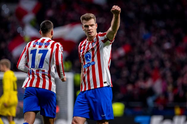 Atletico de Madrid v FK Bodo Glimt - UEFA Champions League 2025 26 League Phase MD8 Alexander Sorloth of Atletico de Madrid celebrates his goal during the UEFA Champions League 2025 26 League Phase MD8 match between Atletico de Madrid and FK Bodo Glimt at Estadio Riyadh Air Metropolitano on January 28, 2026 in Madrid, Spain. Madrid Estadio Riyadh Air Metropolitano Madrid Spain Copyright: xAlbertoxGardinx AGardin_20260128_Foot_Cham_Atl_Mad_Bod_0397