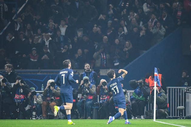 FOOTBALL : Paris Saint Germain vs Newcastle United - Ligue des Champions - Phase de Ligue - JournÃ e 8 - 28 01 2026 Joie des joueurs du Paris SG aprÃ s le but de Vitinha (Paris SG) ParisFrance  Copyright: xBaptistexAutissierx