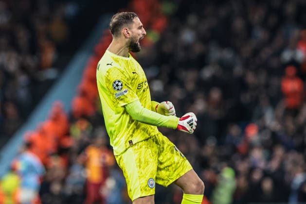 UEFA Champions League Manchester City v Galatasaray Manchester City goalkeeper Gianluigi Donnarumma celebrates a goal scored by Rayan Cherki of Manchester City to make it 2-0 during the UEFA Champions League Matchday 8 of 8 match Manchester City vs Galatasaray at City of Manchester Stadium, Manchester, United Kingdom on 28 January 2026 (Photo by Mark Cosgrove News Images) Manchester City of Manchester Stadium Greater Manchester United, ManU Kingdom Copyright: xMarkxCosgrove NewsxImagesx