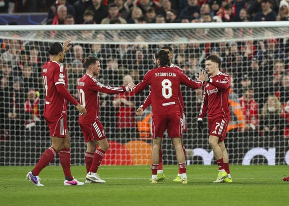 Liverpool v Qarabag, UEFA Champions League, League Phase 28.01.26 Liverpool v Qarabag, UEFA Champions League, League Phase Bradley Ormesher The Times Florian Wirtz of Liverpool scores and celebrates scoring his teams 2nd goal  Copyright: xBradleyxOrmesherx NINTCHDBPICT001054817200