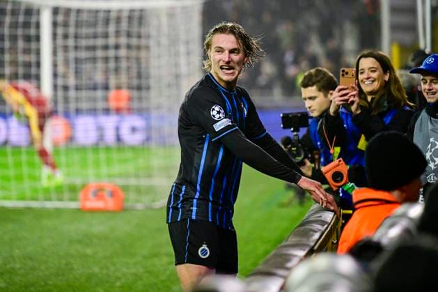 Club Brugge v Marseille - UEFA Champions League BRUGGE, BELGIUM - JANUARY 28 : Vermant Romeo forward of Club Brugge celebrates after scoring during the UEFA Champions League 2025 26 League Phase MD8 match between Club Brugge and Marseille on January 28, 2026 in Brugge, Belgium, 28 01 2026 Brugge Belgium  Copyright: xJanxDexMeuleneirx