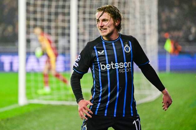 Club Brugge v Marseille - UEFA Champions League BRUGGE, BELGIUM - JANUARY 28 : Vermant Romeo forward of Club Brugge celebrates after scoring during the UEFA Champions League 2025 26 League Phase MD8 match between Club Brugge and Marseille on January 28, 2026 in Brugge, Belgium, 28 01 2026 Brugge Belgium  Copyright: xJanxDexMeuleneirx