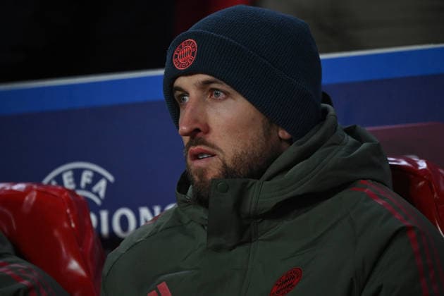 28 01 2026, xjrdrx, Football UEFA Champions League, PSV Eindhoven FC Bayern Muenchen v l Harry Kane FC Bayern Muenchen on the bench DFL DFB REGULATIONS PROHIBIT ANY USE OF PHOTOGRAPHS as IMAGE SEQUENCES and or QUASI VIDEO Eindhoven