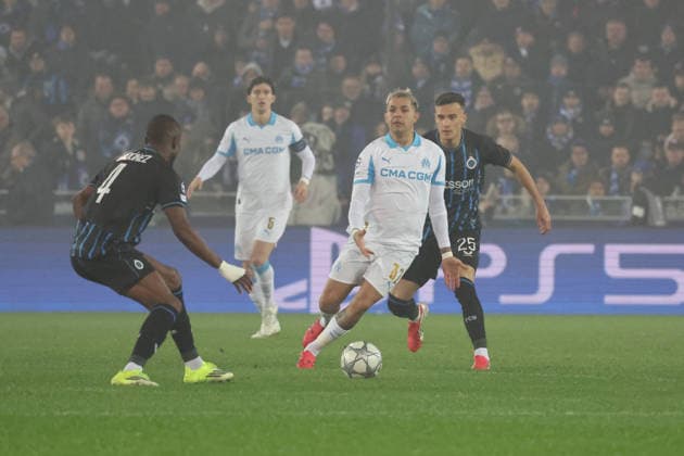 FOOTBALL : Club Brugge vs Olympique de Marseille - UEFA Ligue des Champions - 28 01 2026 Facundo MEDINA (Marseille) lors du match Club Brugge vs Olympique de Marseille, UEFA Ligue des Champions phase de Ligue J8, Jan Breydelstation Bruges, le 28 janvier 2026 - photo Laurent Sanson PsnewZ  Copyright: xLaurentxSANSONx xPsnewZx