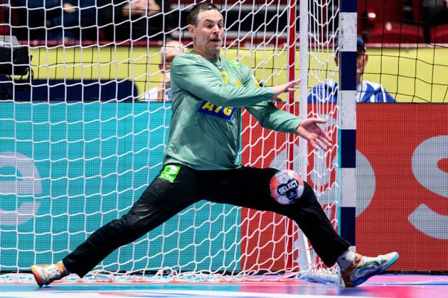 260128 Goalkeeper Andreas Palicka of Sweden during the EHF European Handball Championship main round match between Switzerland and Sweden on January 28, 2026 in Malmö nPhoto Petter Arvidson BILDBYRAN kod PA PA1145 handball handball handball handballs em 2026 schweiz sverige sweden ehf european handball championship switzerland bbeng bbauto  Copyright: PETTERxARVIDSON BB260128PA172