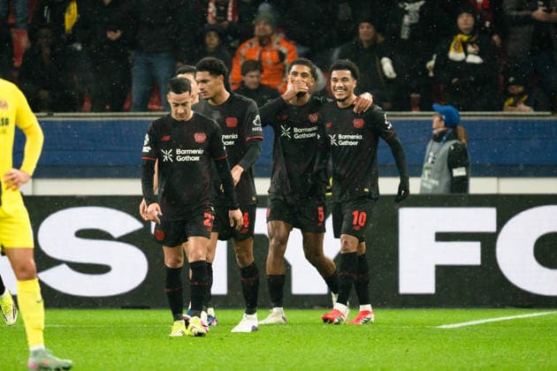 UEFA Champions League 2025 26 Bayer 04 Leverkusen vs Villarreal CF 8 Matchday of the league phase Wednesday, 28 01 2026 BayArena Nordrhein Westfalen, Germany Goal for 2 0 by Malik Tillman 10 Cheers Joy Emotions Goal celebration Copyright: xCelinaxLeiersx
