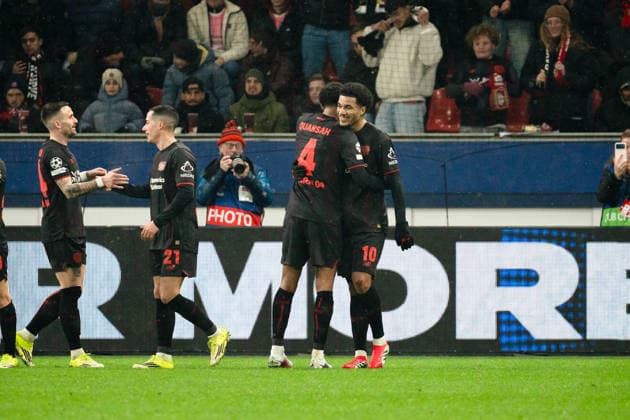 UEFA Champions League 2025 26 Bayer 04 Leverkusen vs Villarreal CF 8 Matchday of the league phase Wednesday, 28 01 2026 BayArena Nordrhein Westfalen, Germany Goal for 2 0 by Malik Tillman 10 Cheers Joy Emotions Goal celebration Copyright: xCelinaxLeiersx