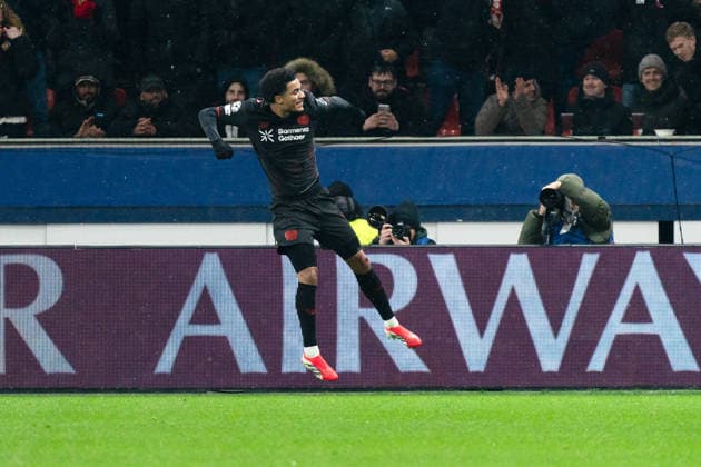 UEFA Champions League 2025 26 Bayer 04 Leverkusen vs Villarreal CF 8 Matchday of the league phase Wednesday, 28 01 2026 BayArena Nordrhein Westfalen, Germany Goal for 2 0 by Malik Tillman 10 Cheers Joy Emotions Goal celebration Copyright: xCelinaxLeiersx