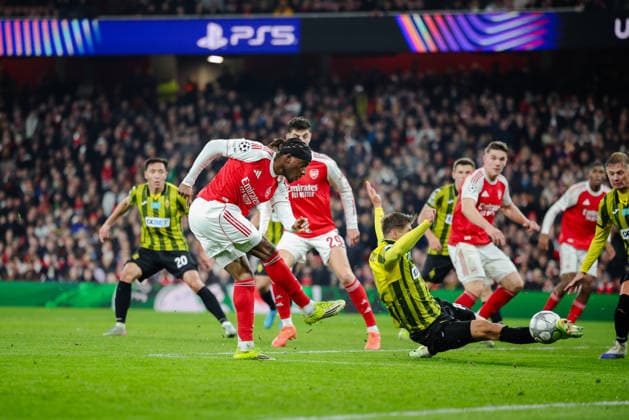 Champions League 2025 26 League Stage Arsenal v Kairat Almaty Emirates Stadium 28.01.2026 Noni Madueke of Arsenal Champions League 2025 26 League Stage Arsenal v Kairat Almaty Emirates Stadium 28.01.2026 Photograph By Marc Aspland The Times  Copyright: xMarcxAsplandx NINTCHDBPICT001054819604