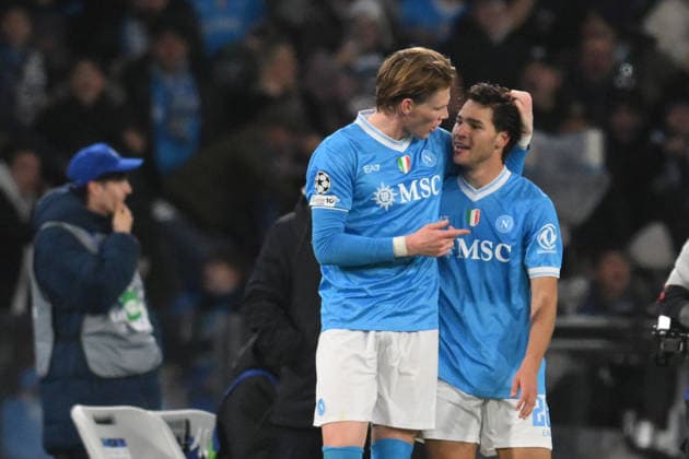 28th January 2026, Stadio Diego Armando Maradona, Naples, Italy; Champions League Football; Napoli versus Chelsea; Antonio Vergara of SSC Napoli celebrates after scoring goal in the 33th minute for 1-1  AllShotLive Content restricted for UK based newspaper