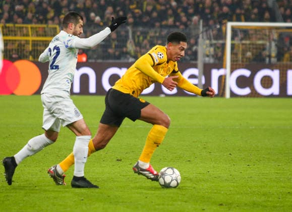 Football UEFA Champions League 2025 26, 8 Matchday League phase Borussia Dortmund vs Inter Milan Signal Iduna Park Stadion Dortmund Jobe Bellingham Borussia Dortmund, 7 Henrikh Mkhitaryan Inter Milan, 22 Dortmund Copyright: xAymanxAlahmedx
