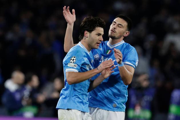 UCL MD8 SSC Napoli vs Chelsea Napoli s Italian forward Antonio Vergara celebrates after scoring a goal During match UEFA Champions League 2025 26 League Phase MD8 SSC Napoli vs Chelsea at Stadio Maradona on January 28, 2026. _BPH8371 Copyright: xAntonioxBalascox