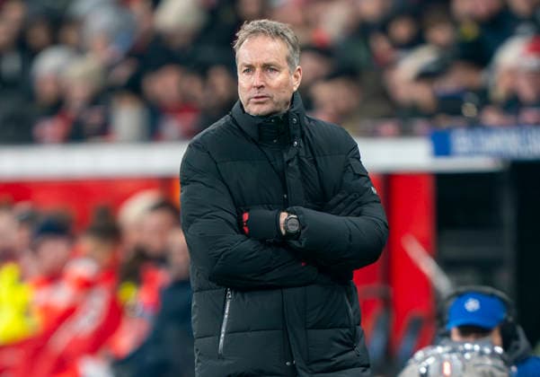 Kasper HJULMAND Bayer 04 Leverkusen, Trainer Bayer 04 Leverkusen FC Villareal, Leverkusen, BayArena, 28 01 2026, GER, Herren, UEFA Champions League, Season 2025 2026 UEFA regulations prohibit any use of photographs as image sequences and or quasi video Copyright: HMBxMedia xMarcoxBader