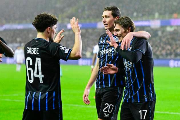 Club Brugge v Marseille - UEFA Champions League BRUGGE, BELGIUM - JANUARY 28 : Vermant Romeo forward of Club Brugge celebrates after scoring during the UEFA Champions League 2025 26 League Phase MD8 match between Club Brugge and Marseille on January 28, 2026 in Brugge, Belgium, 28 01 2026 Brugge Belgium  Copyright: xJanxDexMeuleneirx