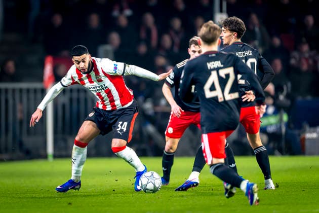 PSV Eindhoven midfielder Ismael Saibari during the match PSV Eindhoven vs FC Bayern Munchen at the Philips stadium for the Champions League League phase Matchday 8 season 2025 2026 in EINDHOVEN, Netherlands on 28 01 2026,