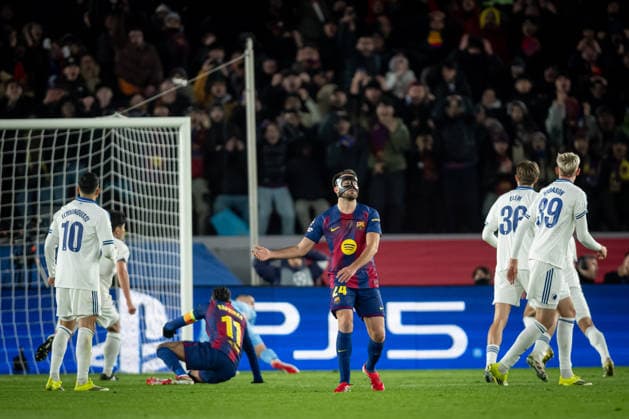 Eric Garcia FC Barcelona look dejected during a UEFA Champions League match between FC Barcelona and Copenhagen at Spotify Camp Nou in Barcelona, , Spain, on January 28 2026 Photo by Felipe Mondino Copyright: x@FELIPExMONDINOx