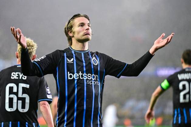 Club Brugge v Marseille - UEFA Champions League BRUGGE, BELGIUM - JANUARY 28 : Vermant Romeo forward of Club Brugge celebrates after scoring during the UEFA Champions League 2025 26 League Phase MD8 match between Club Brugge and Marseille on January 28, 2026 in Brugge, Belgium, 28 01 2026 Brugge Belgium  Copyright: xJanxDexMeuleneirx