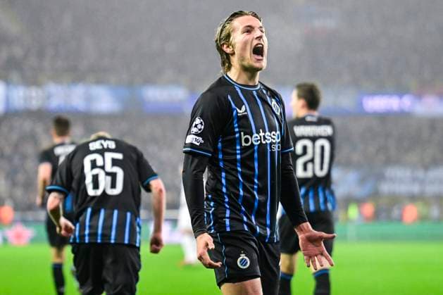 Club Brugge v Marseille - UEFA Champions League BRUGGE, BELGIUM - JANUARY 28 : Vermant Romeo forward of Club Brugge celebrates after scoring during the UEFA Champions League 2025 26 League Phase MD8 match between Club Brugge and Marseille on January 28, 2026 in Brugge, Belgium, 28 01 2026 Brugge Belgium  Copyright: xJanxDexMeuleneirx