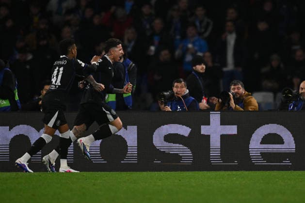 Enzo Fernandez of Chelsea F.C. celebrates after scoring the goal of 0-1 during the UEFA Champions League phase day 8 football match between S.S.C. Napoli and Chelsea F.C. at the Diego Armando Maradona Stadium on January 27, 2026 in Naples, Italy.  Copyright: xDomenicoxCippitelli IPAxSportx xipa-agency.netx xx IPA_70671989 IPA_Agency_IPA70671989