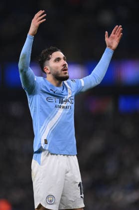 Manchester City gegen Galatasaray 28. Januar 2026 Manchester, UEFA Champions League Fußball Manchester City gegen Galatasaray Rayan Cherki von Manchester City reagiert nach seinem zweiten Tor Foto von Gary Oakes Manchester UK  Copyright: xGaryxOakleyxOffside