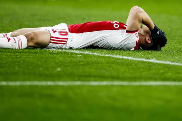 AMSTERDAM Oscar Gloukh of Ajax regrets a missed opportunity during the UEFA Champions League match between AFC Ajax and Olympiacos Piraeus at the Johan Cruijff ArenA on January 28, 2026, in Amsterdam, Netherlands. KOEN VAN WEEL ANP UEFA Champions League 2025-2026 xVIxANPxSportx xxANPxIVx 548919953 originalFilename: 548919953.jpg