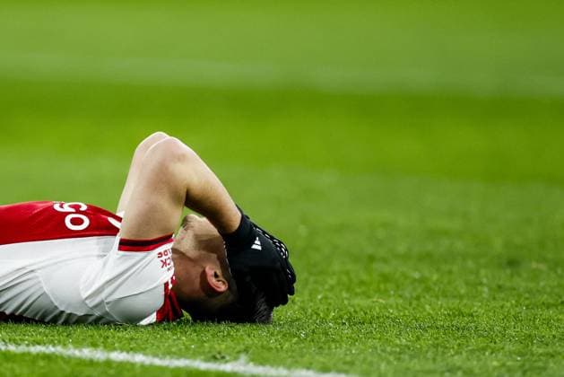 AMSTERDAM Oscar Gloukh of Ajax regrets a missed opportunity during the UEFA Champions League match between AFC Ajax and Olympiacos Piraeus at the Johan Cruijff ArenA on January 28, 2026, in Amsterdam, Netherlands. KOEN VAN WEEL ANP UEFA Champions League 2025-2026 xVIxANPxSportx xxANPxIVx 548919974 originalFilename: 548919974.jpg